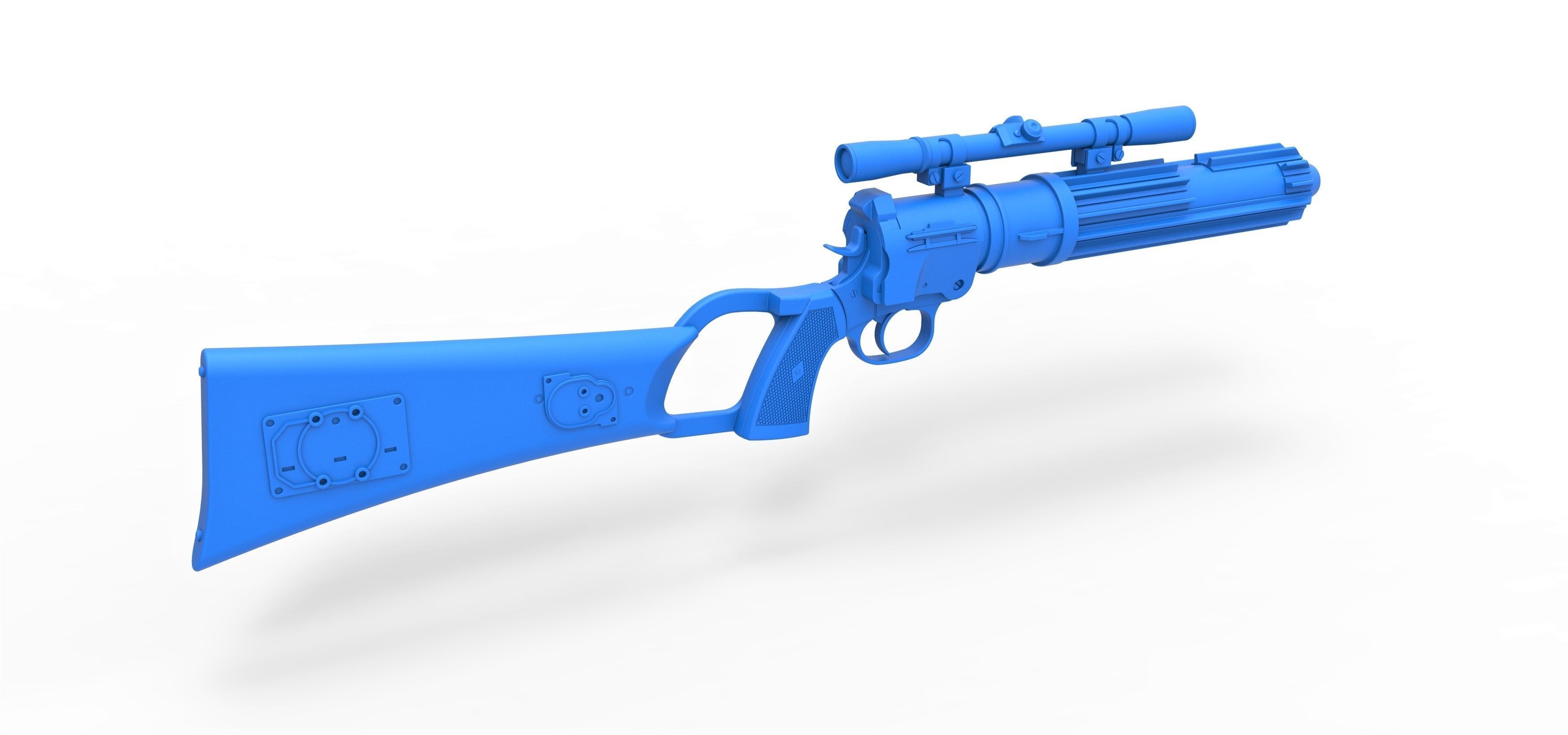 Boba Fett blaster carbine EE-3 from the movie Star Wars ROTJ 3D model_21