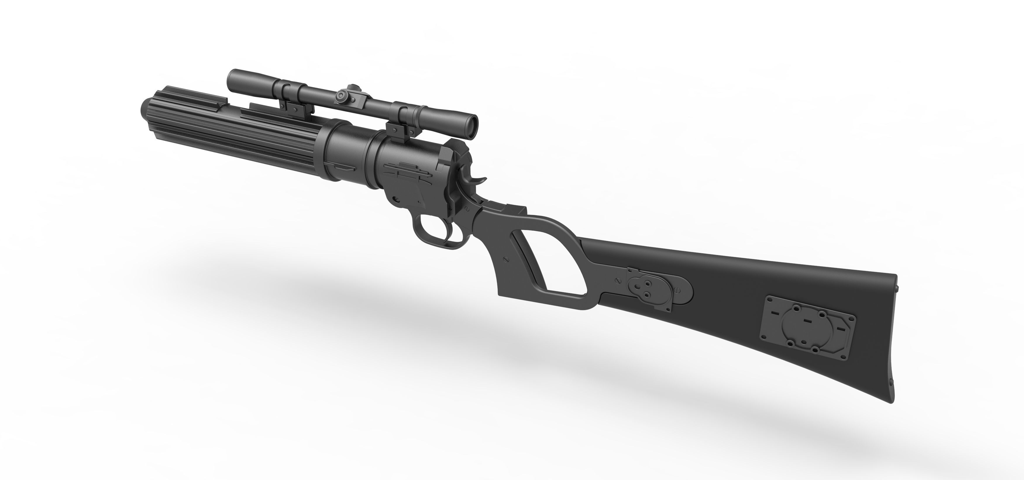 Boba Fett blaster carbine EE-3 from the movie Star Wars ROTJ 3D model_10