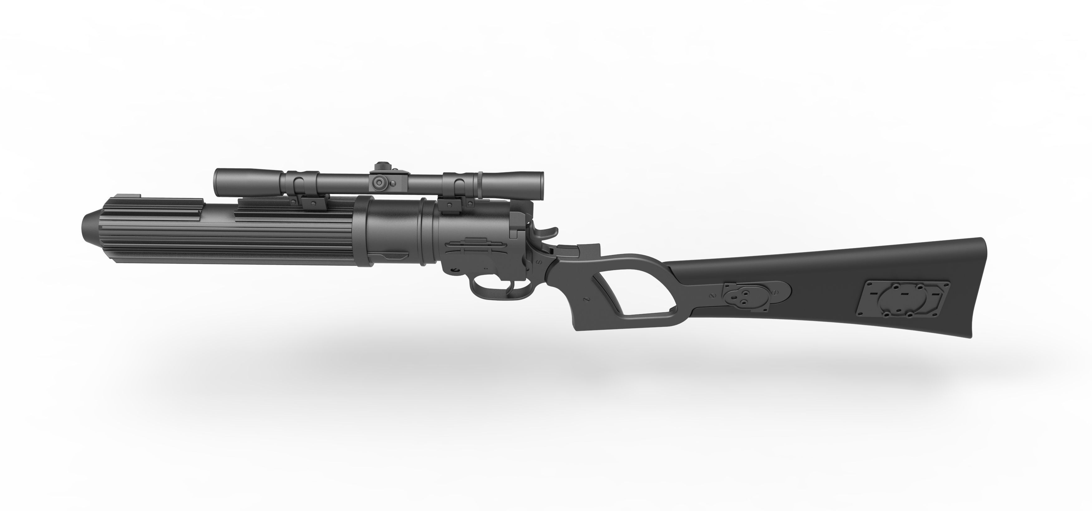 Boba Fett blaster carbine EE-3 from the movie Star Wars ROTJ 3D model_8