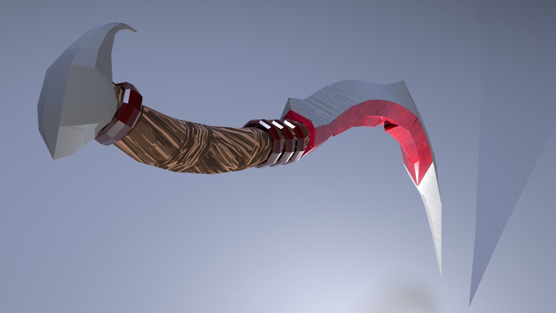 Dagger Stylized Low polygons Free low-poly 3D model_2