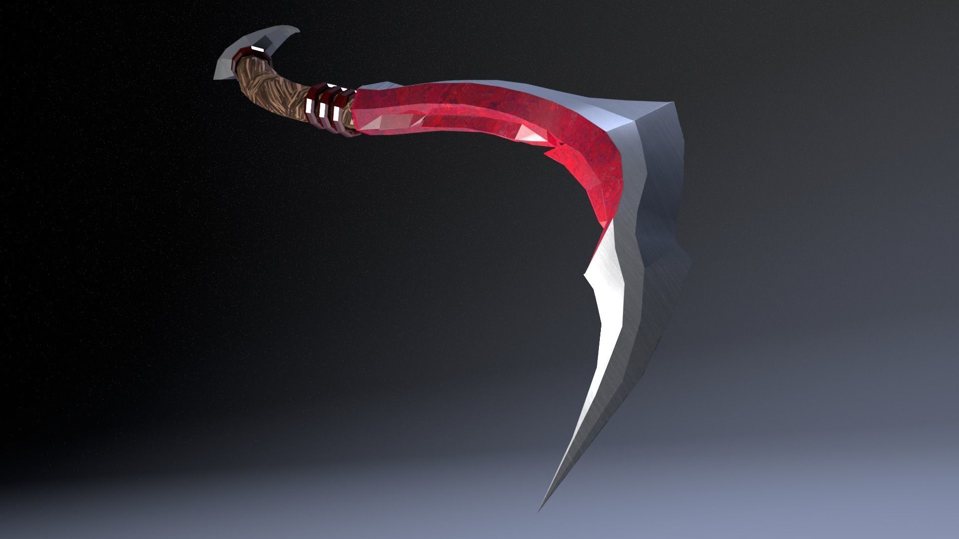 Dagger Stylized Low polygons Free low-poly 3D model_5