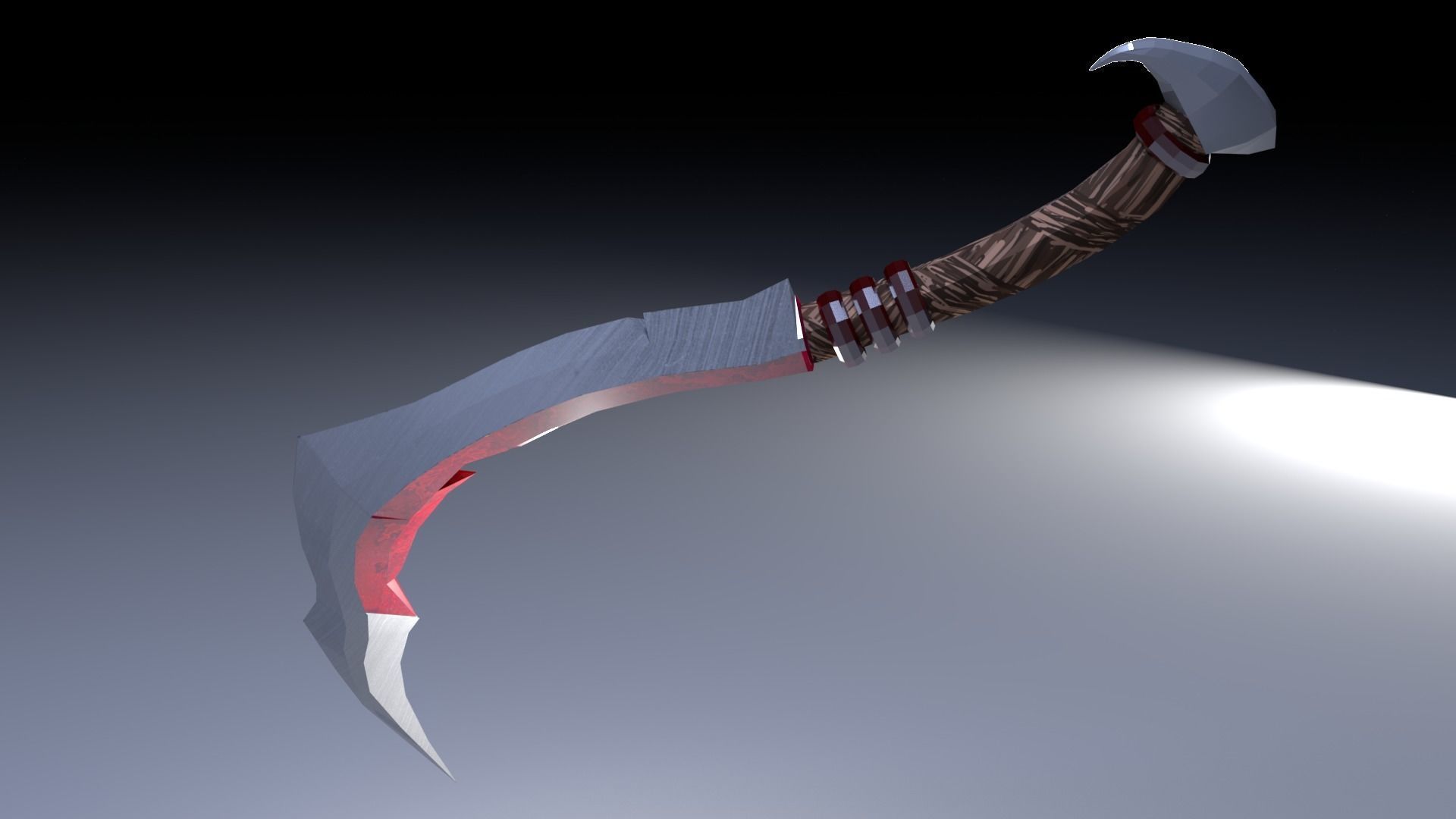 Dagger Stylized Low polygons Free low-poly 3D model_4
