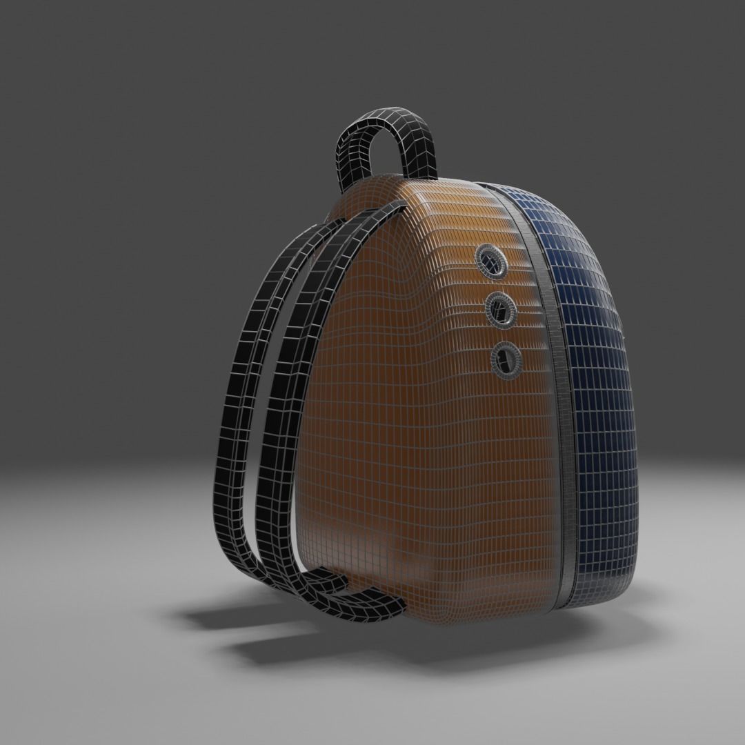 Backpack pet carrier model B 3D model_3