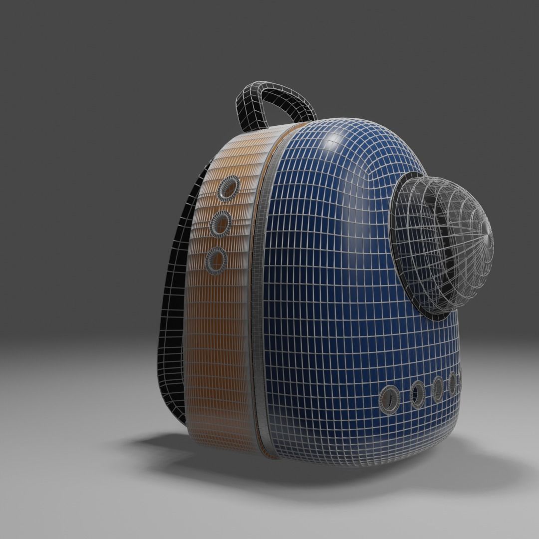 Backpack pet carrier model B 3D model_19