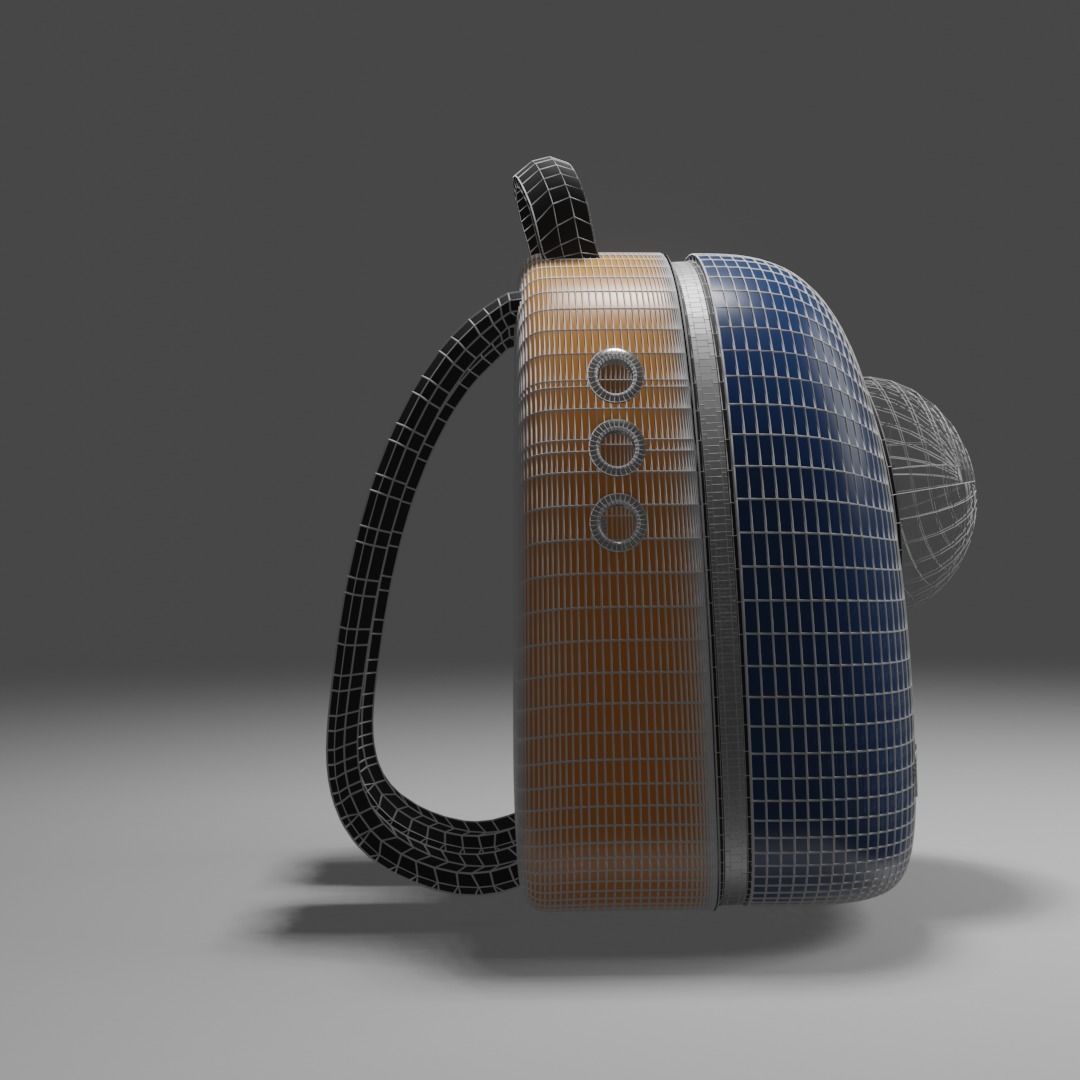 Backpack pet carrier model B 3D model_1