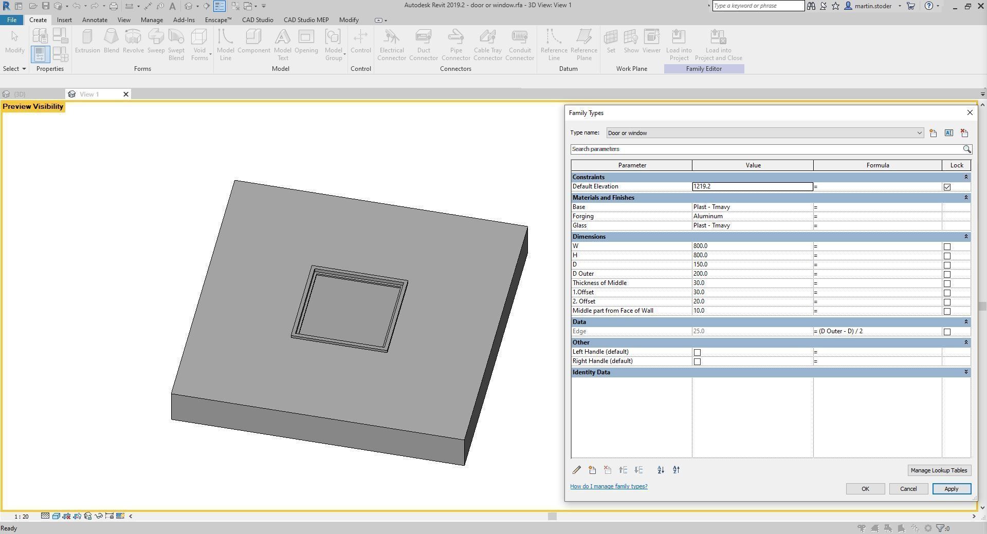 Container - Full parametric Revit Family Low-poly 3D model_21