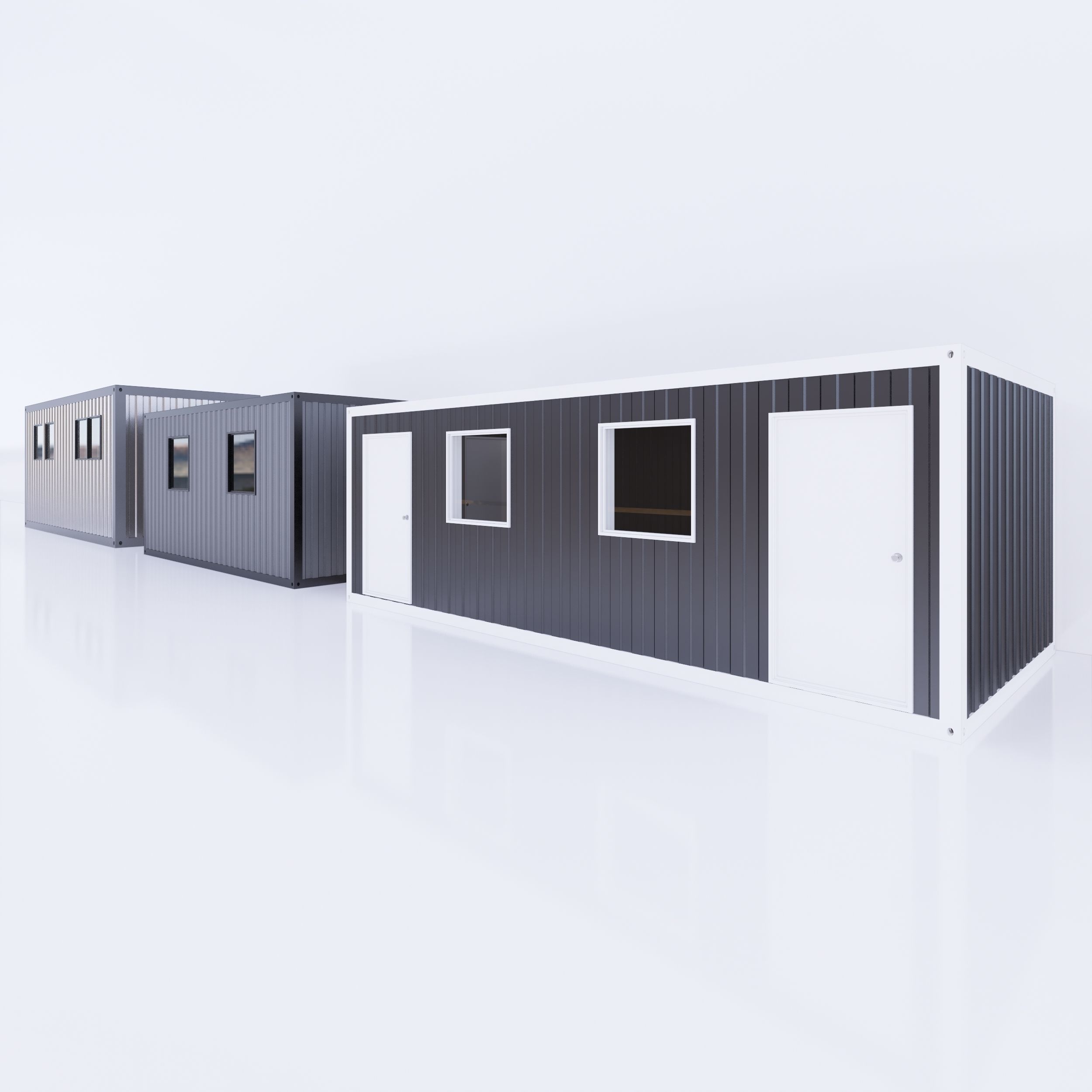 Container - Full parametric Revit Family Low-poly 3D model_3