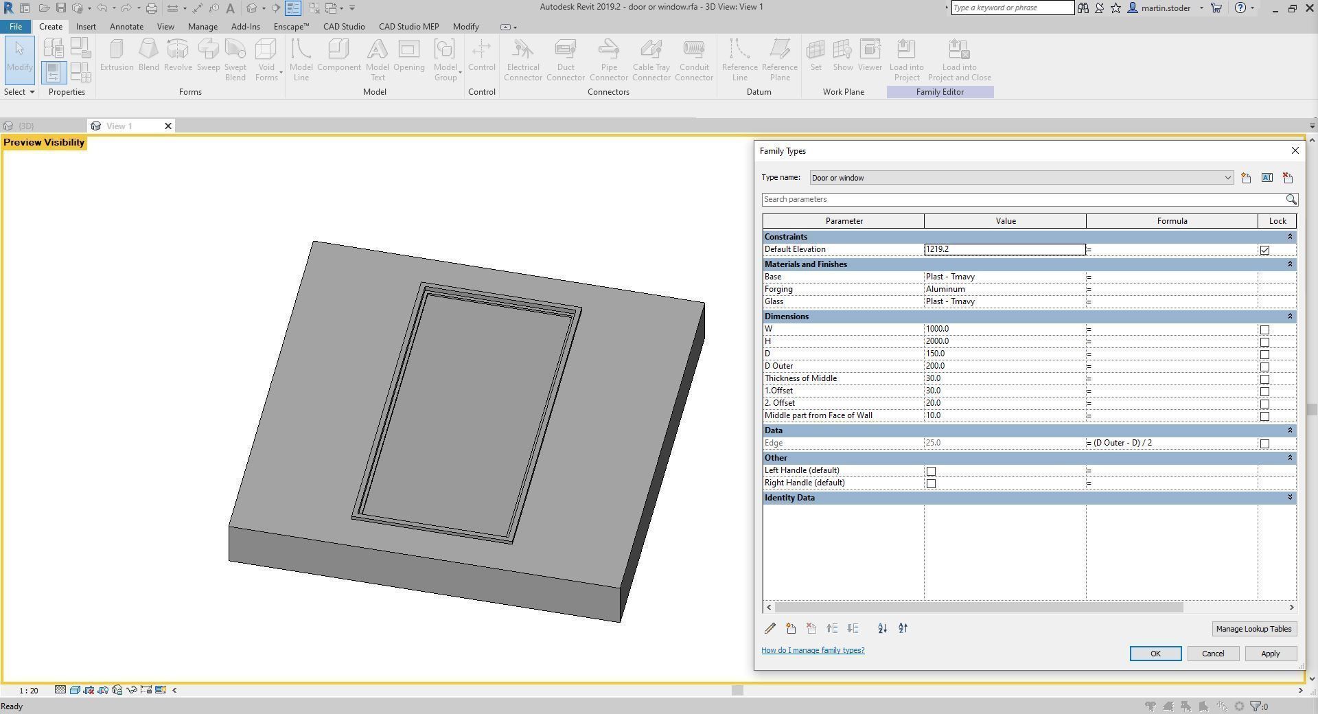 Container - Full parametric Revit Family Low-poly 3D model_19