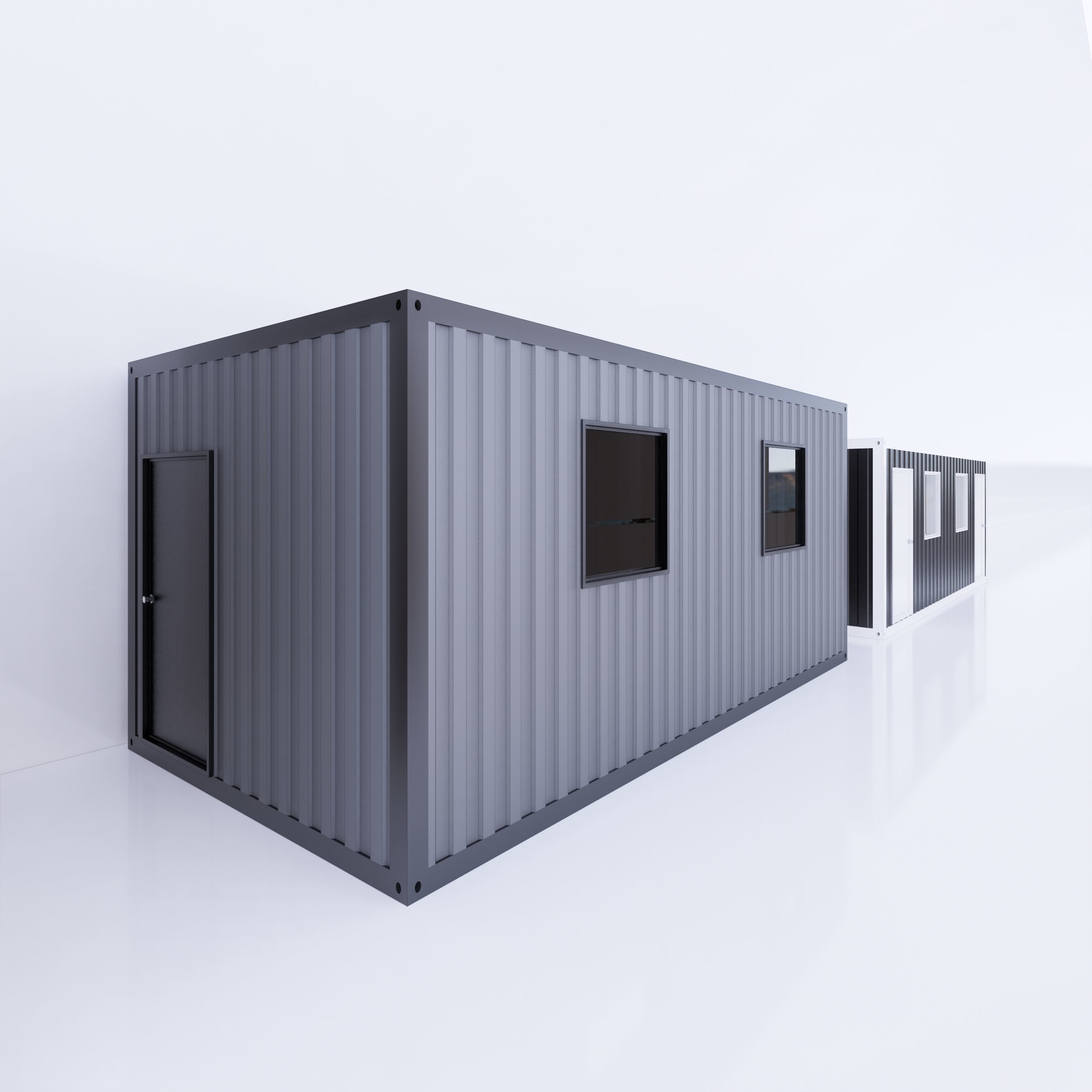 Container - Full parametric Revit Family Low-poly 3D model_2