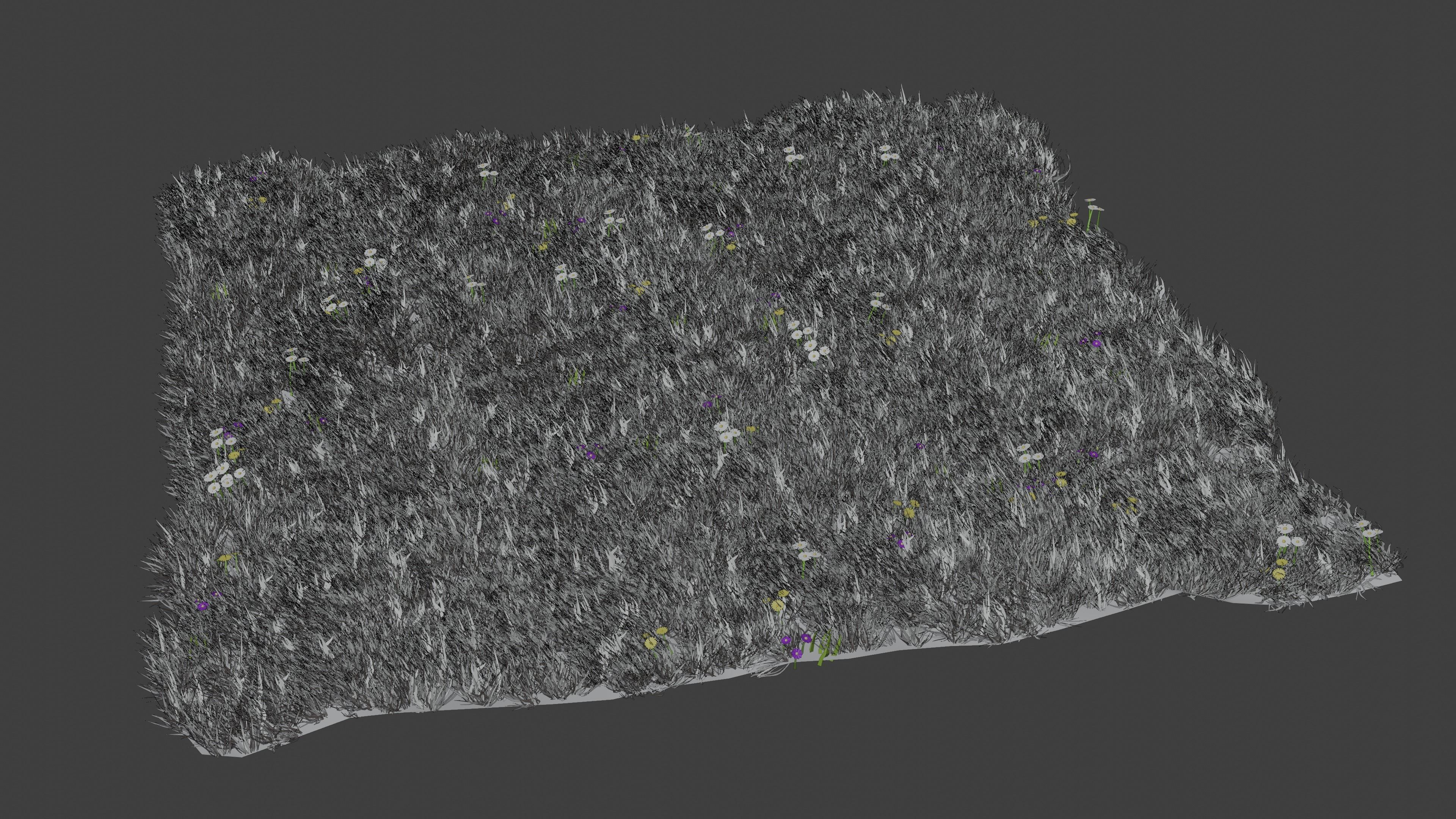 Grass Meadow 3D model_2