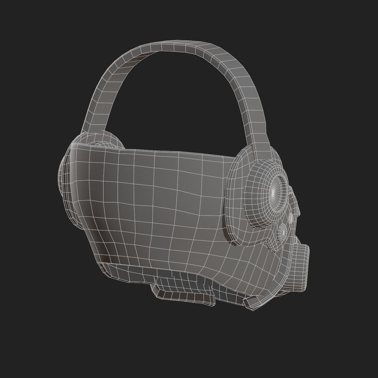 Gas mask helmet 3d model military combat  Low-poly 3D model_12