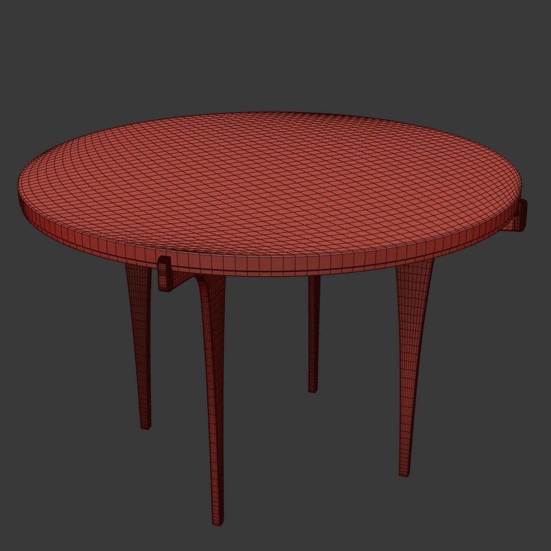 Prong dining table 3D model_4