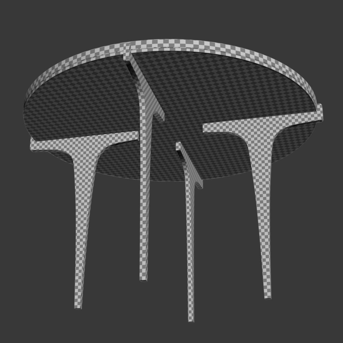 Prong dining table 3D model_6