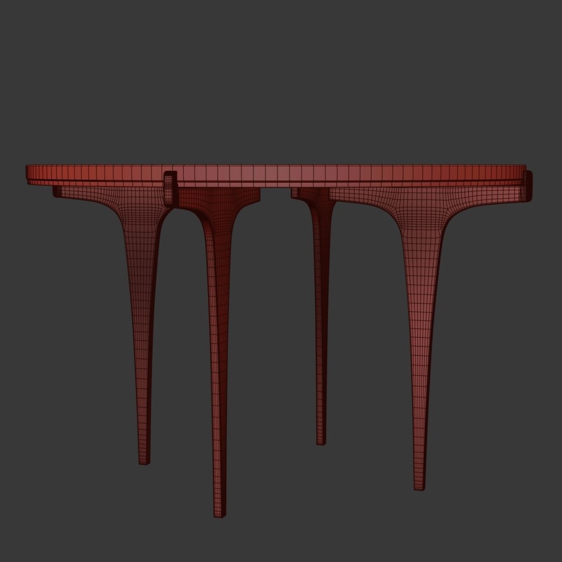 Prong dining table 3D model_2