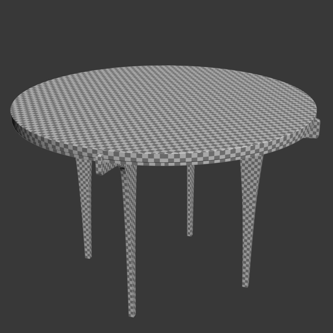 Prong dining table 3D model_3