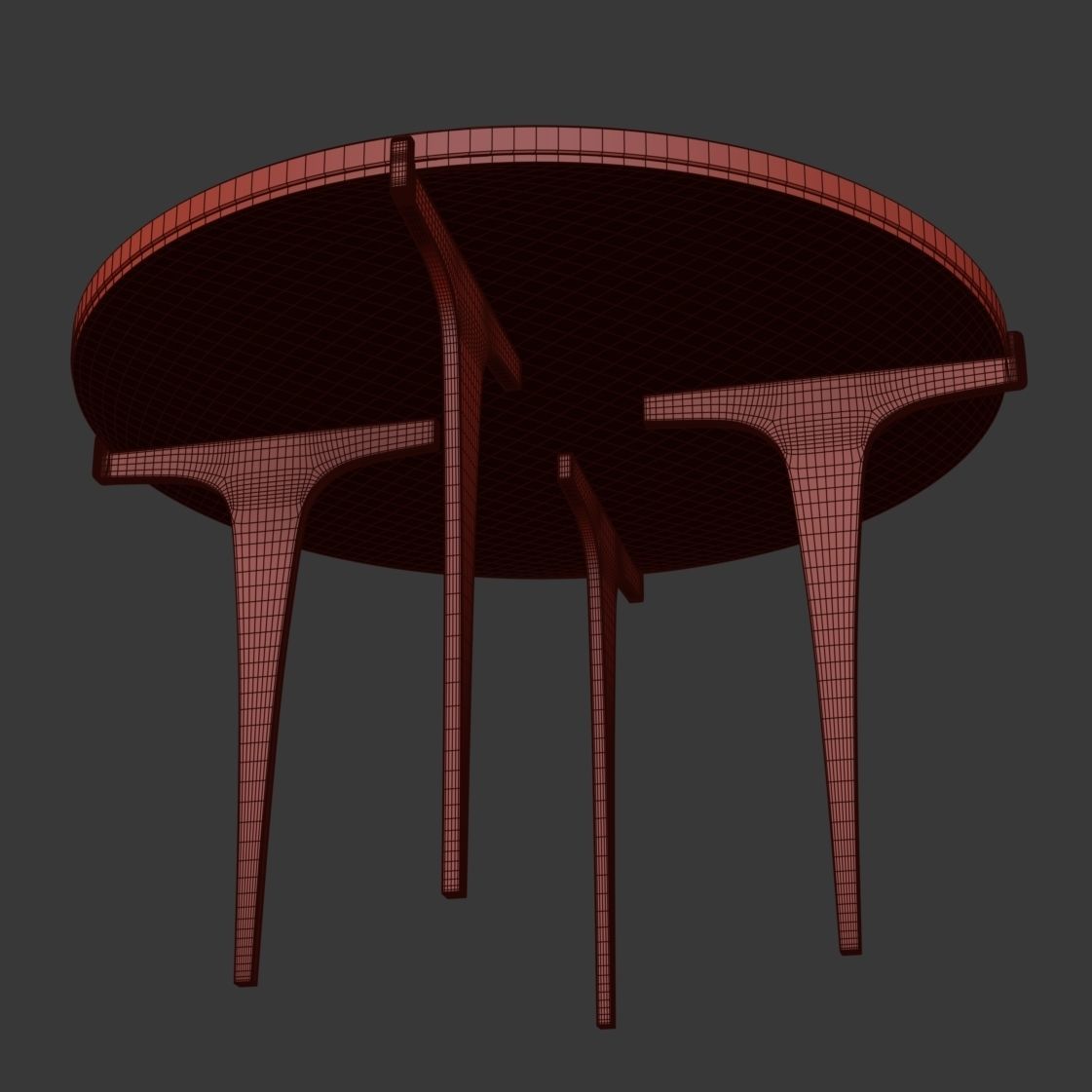 Prong dining table 3D model_5