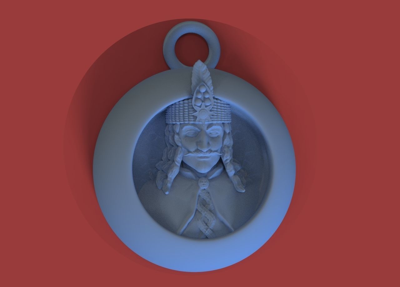 Vlad Tepes Pendant 3D print model_6