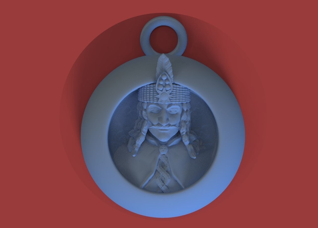 Vlad Tepes Pendant 3D print model_1