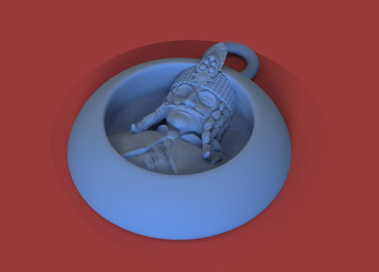 Vlad Tepes Pendant 3D print model_2