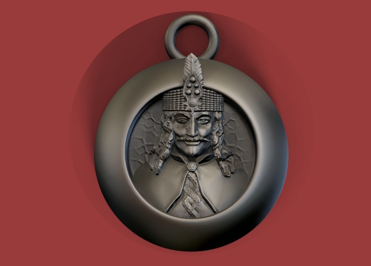 Vlad Tepes Pendant 3D print model_4
