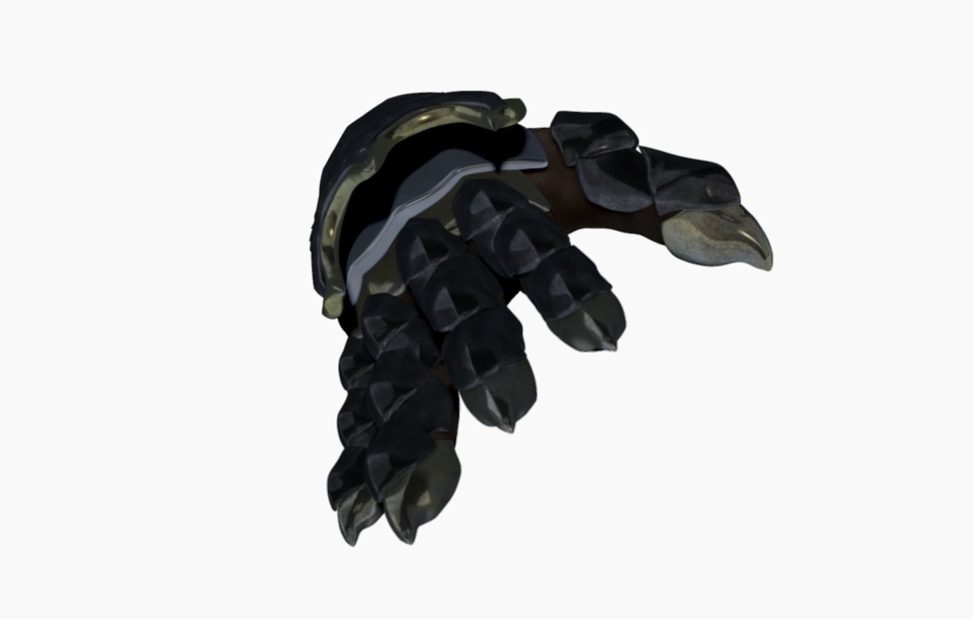Women Glove Armor Set Sculpt 3D model_11