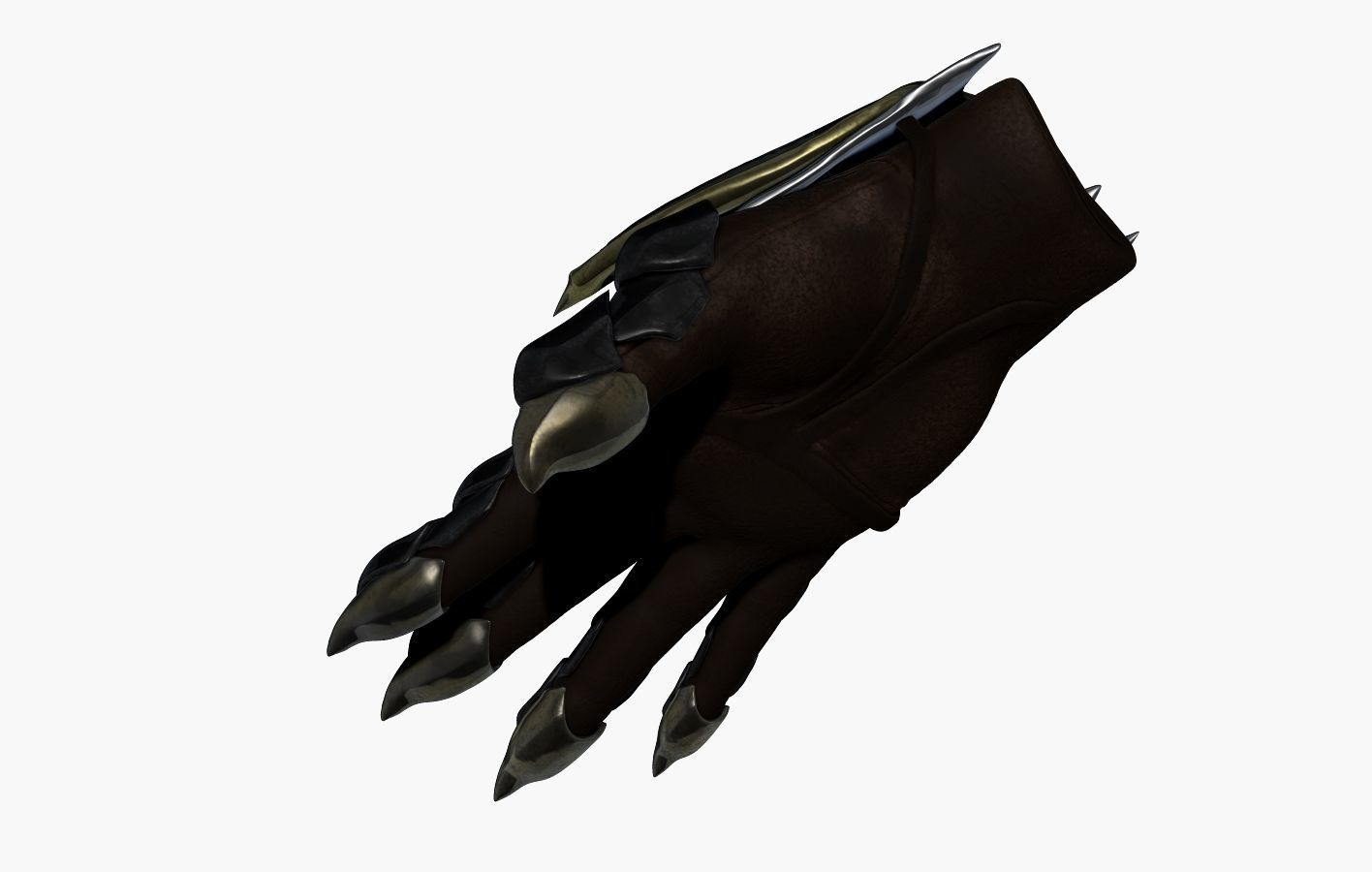 Women Glove Armor Set Sculpt 3D model_5