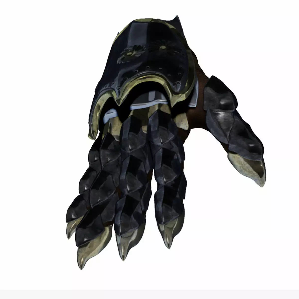 Women Glove Armor Set Sculpt 3D model_0