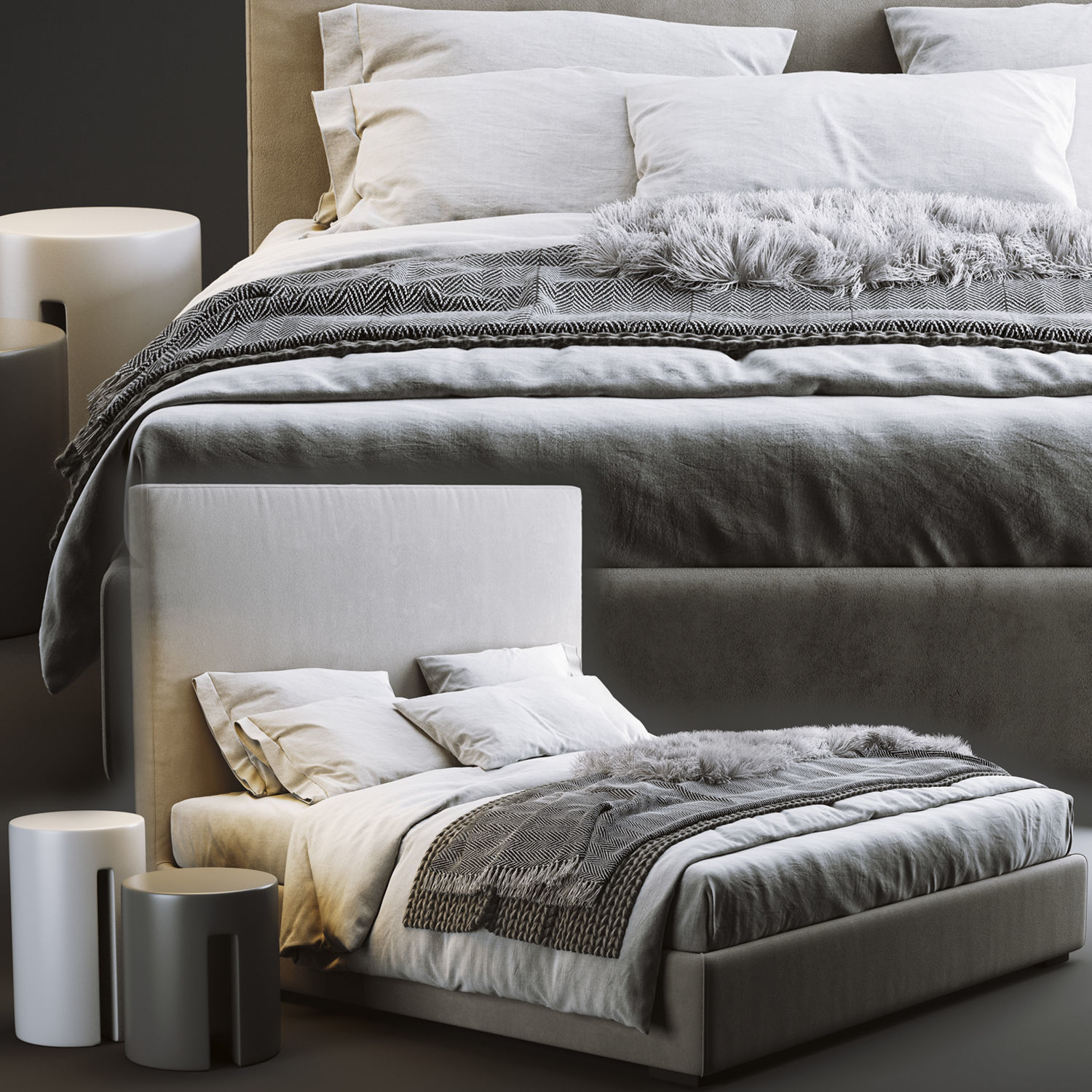 Meridiani Bardo Due Scandinavian Set 3D model_2