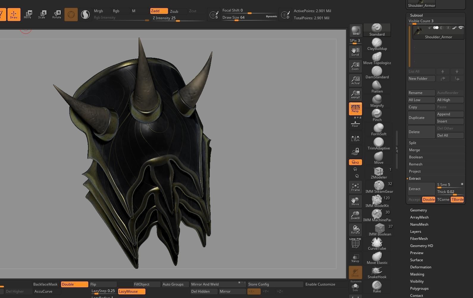 Shoulder Armor  Sculpt 3D model_8
