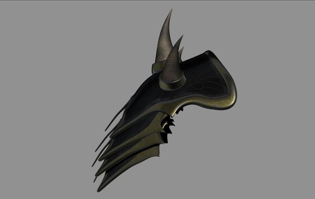 Shoulder Armor  Sculpt 3D model_4