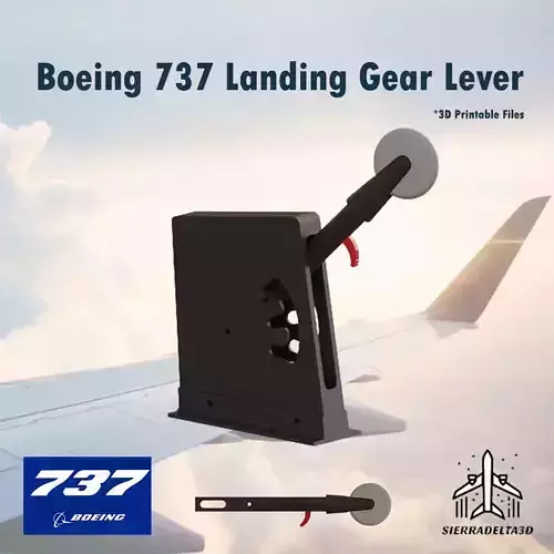 Boeing 737 Landing Gear Lever for Homecockpit 3D print model