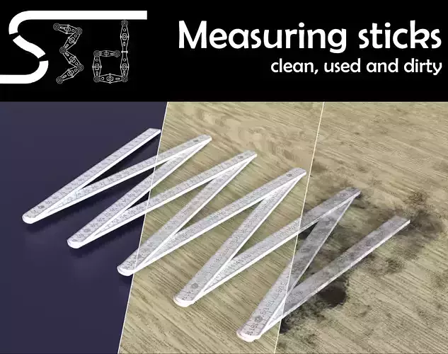 Measuring sticks clean used dirty