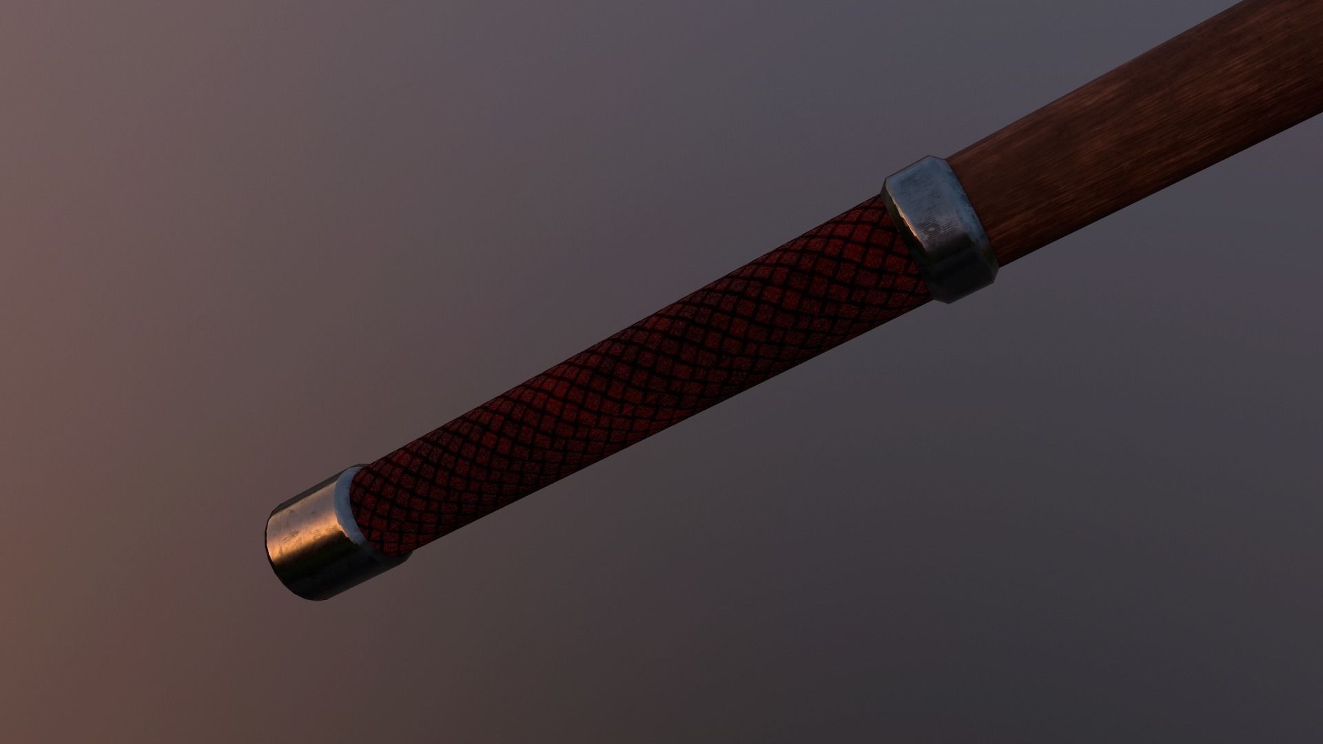 Medieval mace Low-poly 3D model_5