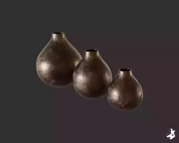 Set of Metal Vases