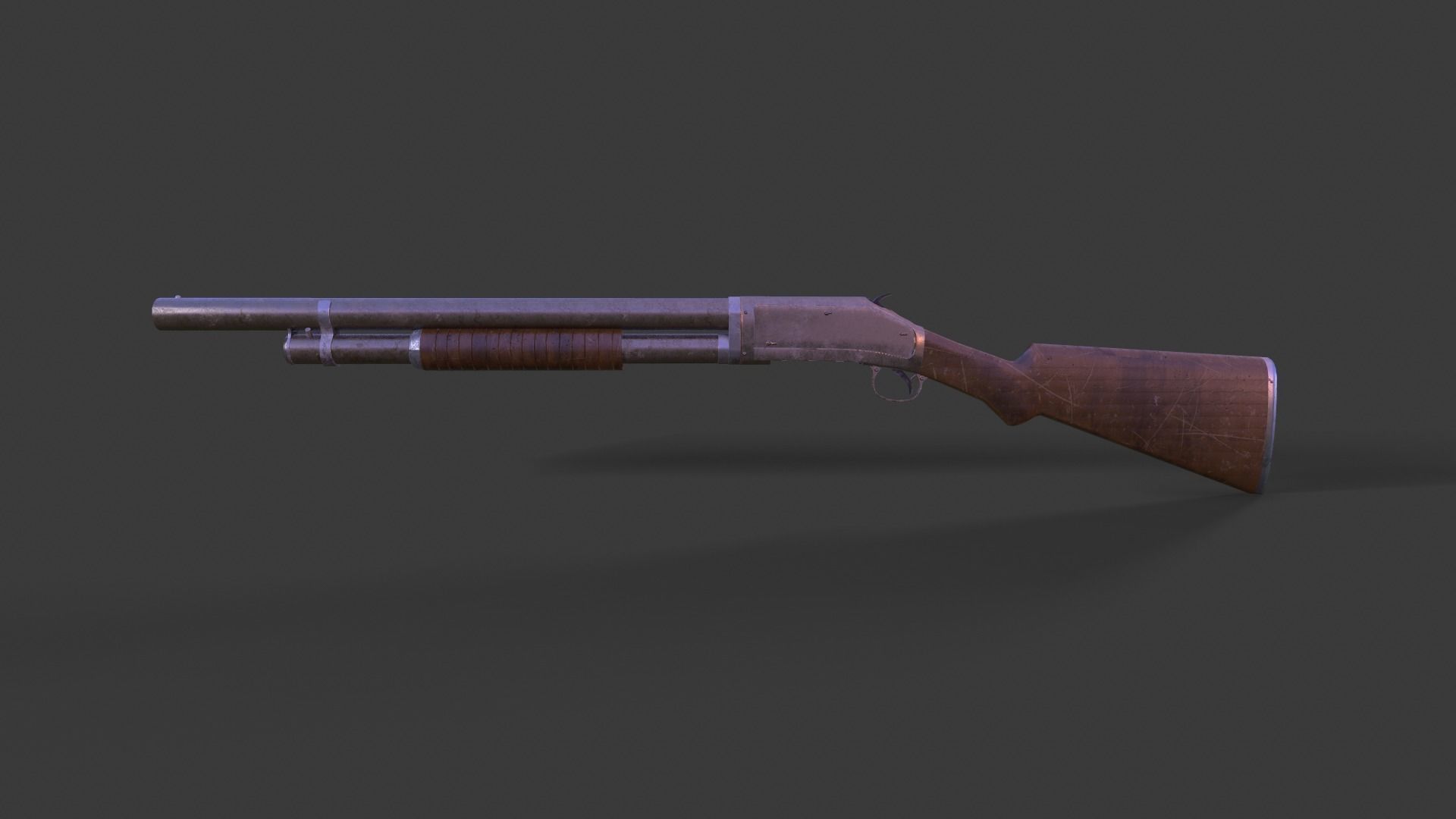 Winchester Gun from 1987 Low-poly 3D model_3