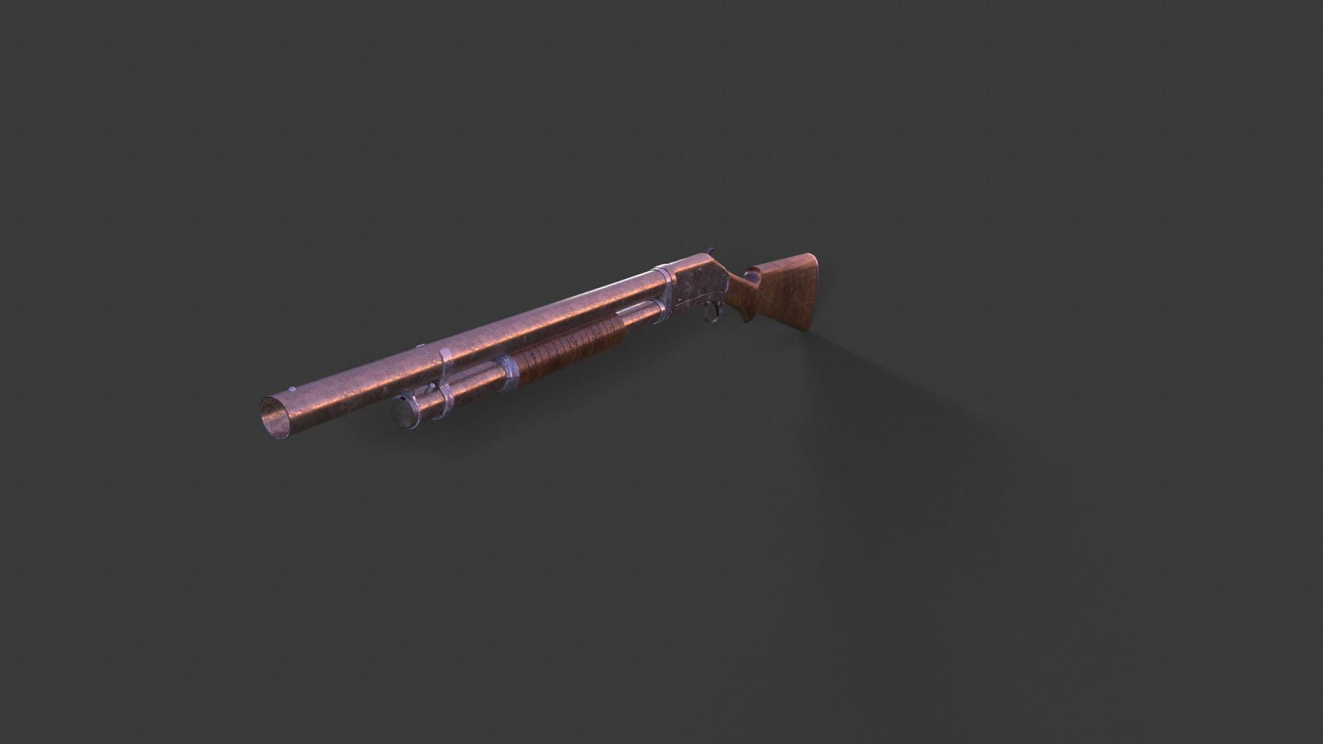 Winchester Gun from 1987 Low-poly 3D model_2