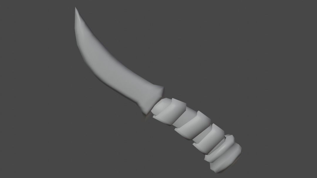 Stylized Knife 3D Model Game Ready Low-poly 3D model_4