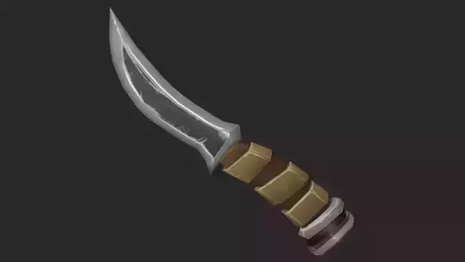 Stylized Knife 3D Model Game Ready