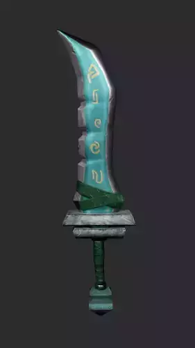 Stylized Sword 3D Model Game Ready