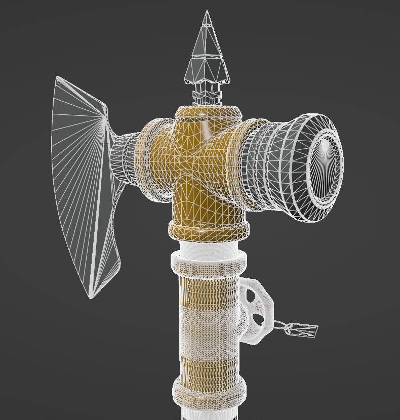 The Punisher  Apocalyptic Weapon Axe Pipe 3D model_12