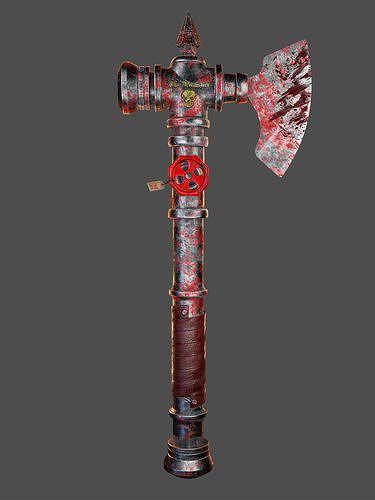 The Punisher  Apocalyptic Weapon Axe Pipe 3D model