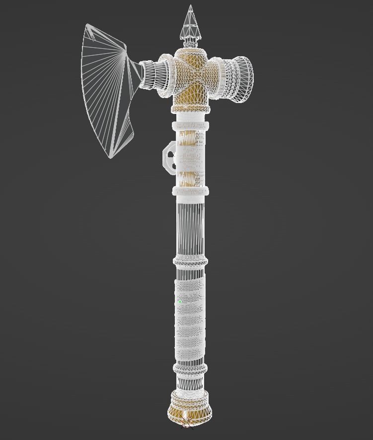 The Punisher  Apocalyptic Weapon Axe Pipe 3D model_11