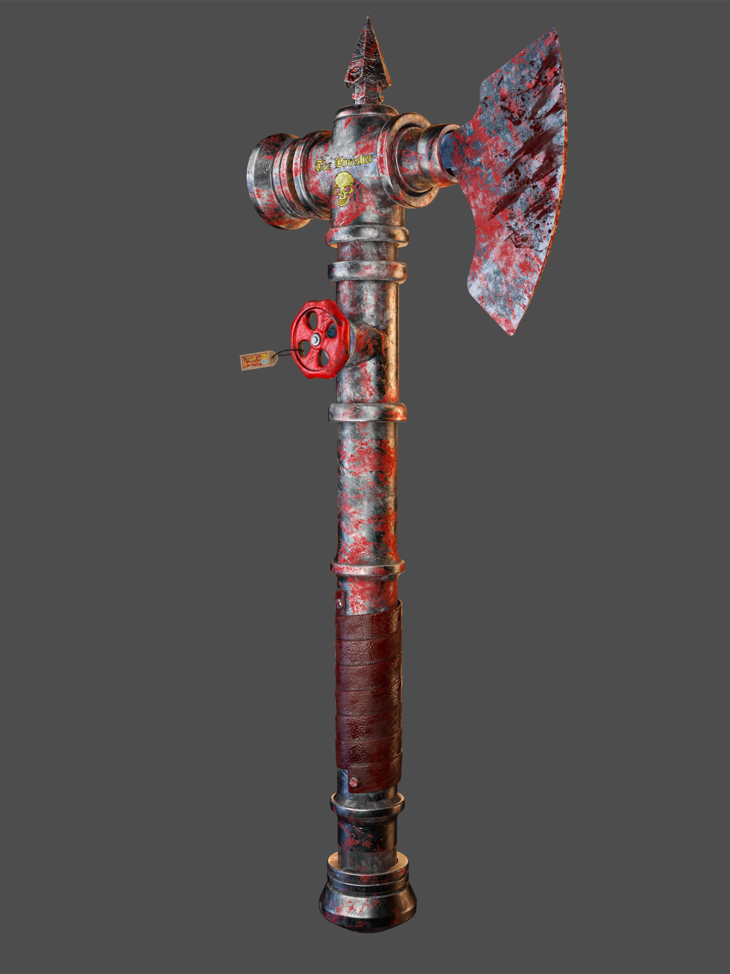The Punisher  Apocalyptic Weapon Axe Pipe 3D model_4