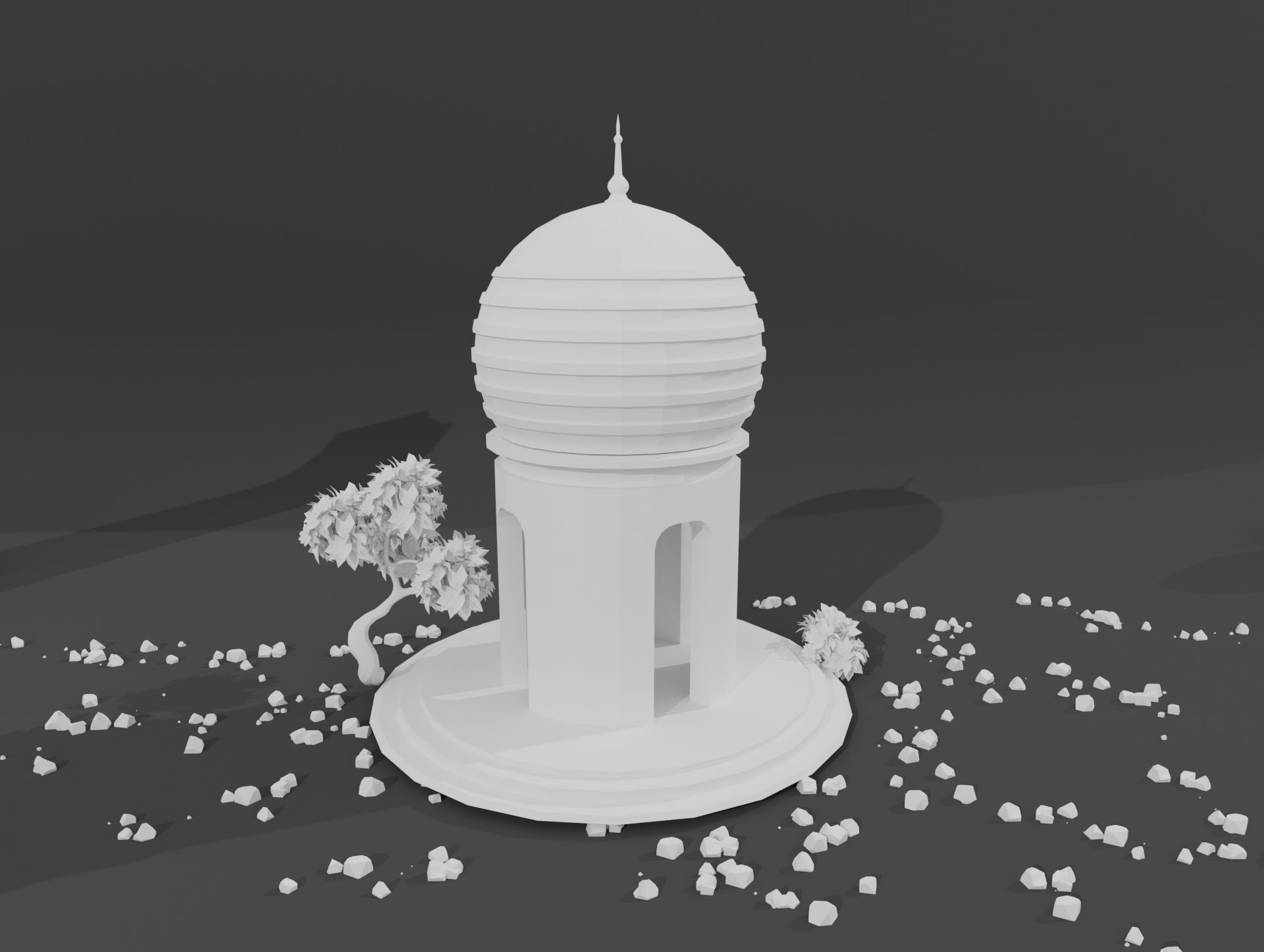  Ancient environment Part3 Modular Low-poly 3D model_2