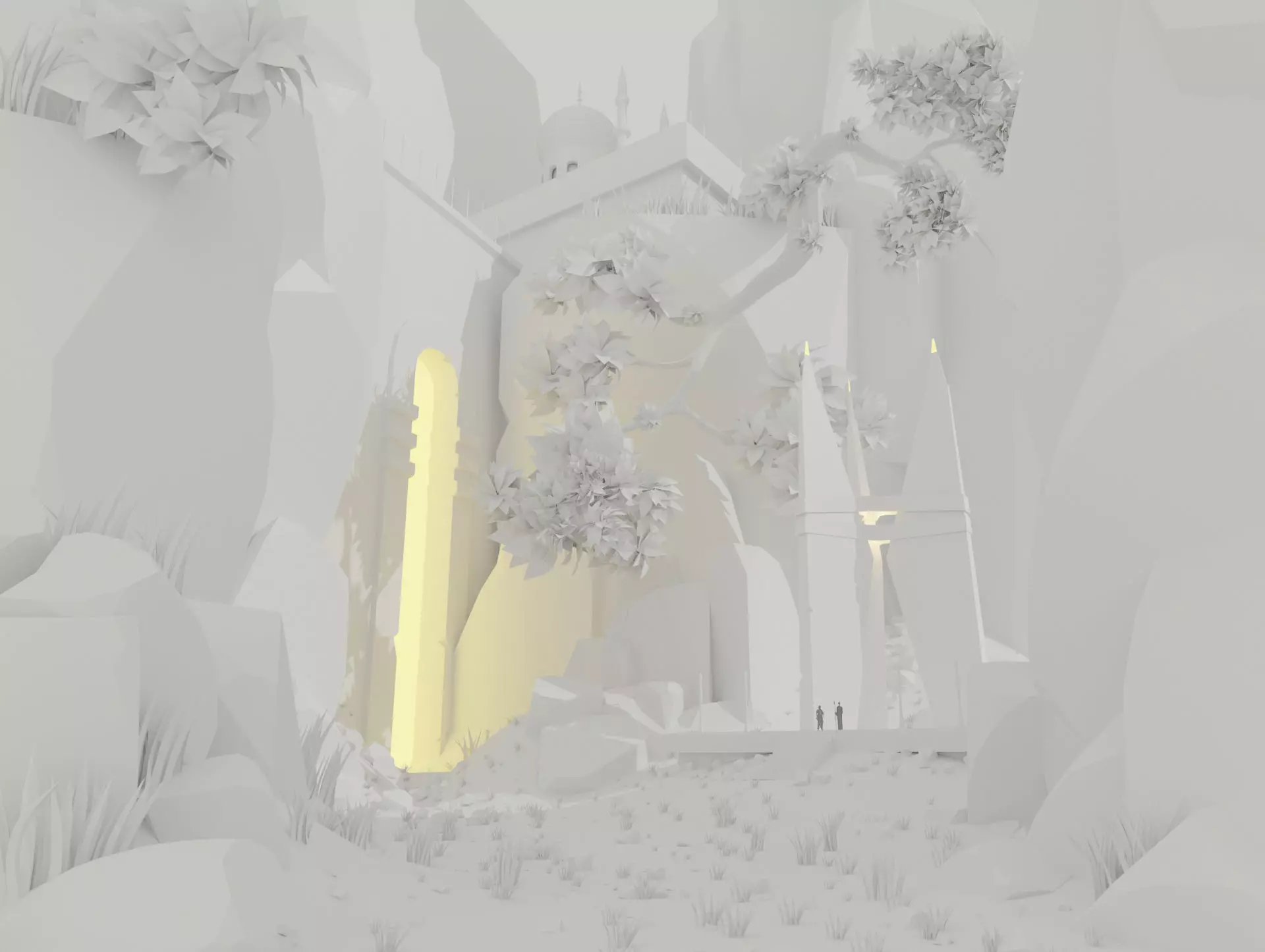  Ancient environment Part3 Modular Low-poly 3D model_0