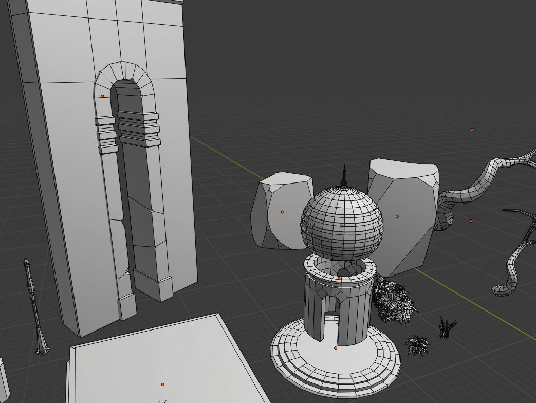  Ancient environment Part3 Modular Low-poly 3D model_5