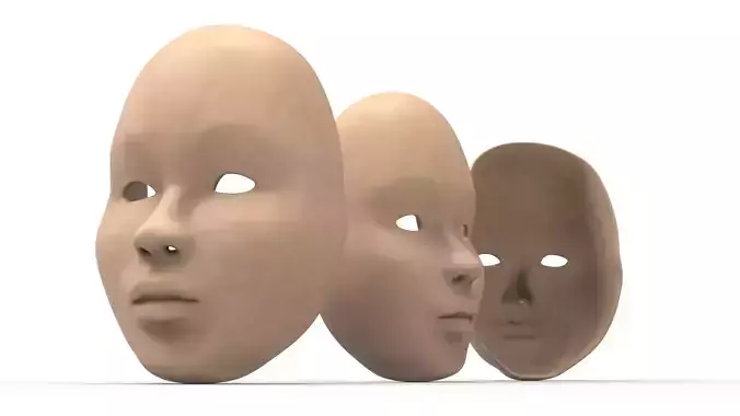 human face mask 3D print model