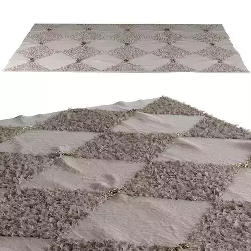 Shag Rug Creme Soft 3D model