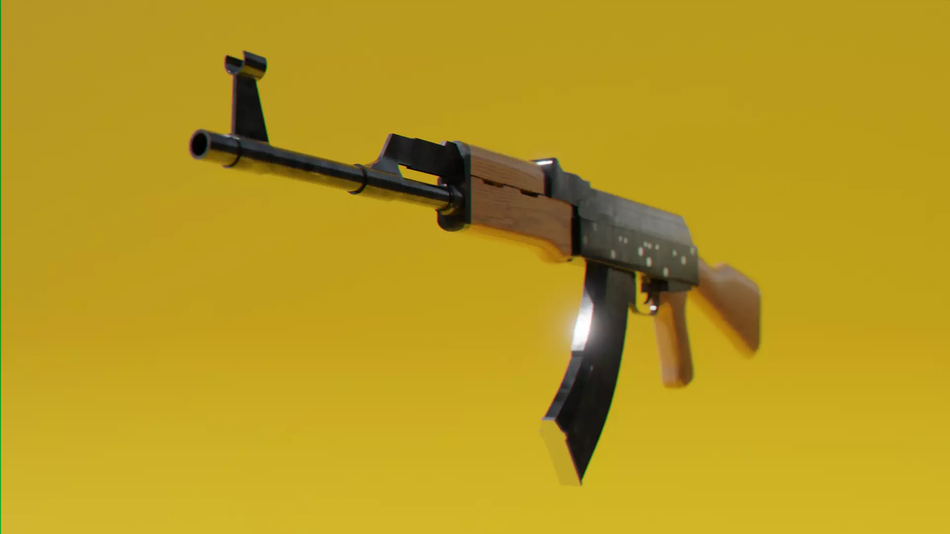 AK-47 ak - rifle Free low-poly 3D model_0