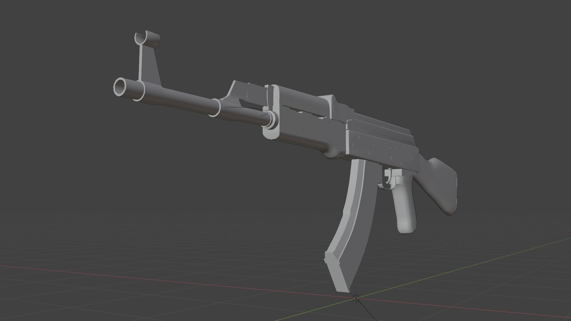 AK-47 ak - rifle Free low-poly 3D model_1